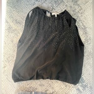 BCBG MX AZRIA runway black sleeveless top